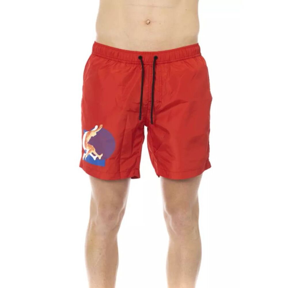 Bikkembergs Red Polyester Men Swim Men's Short